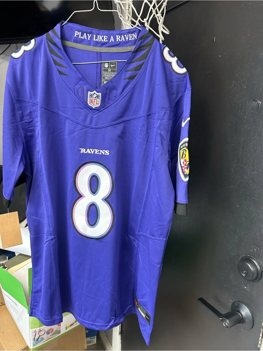 Nike Baltimore Ravens #8 Purple Lamar Jackson Jersey